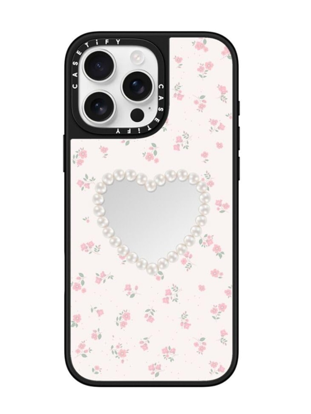 NIB CASETiFY For IPhone 16 Pro Max Case - Mirror Pearly Heart